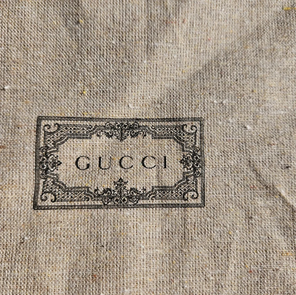 Gucci Storage Dust Shoe Bags Set of 2 Bags Tan/Burlap 17.5x8
